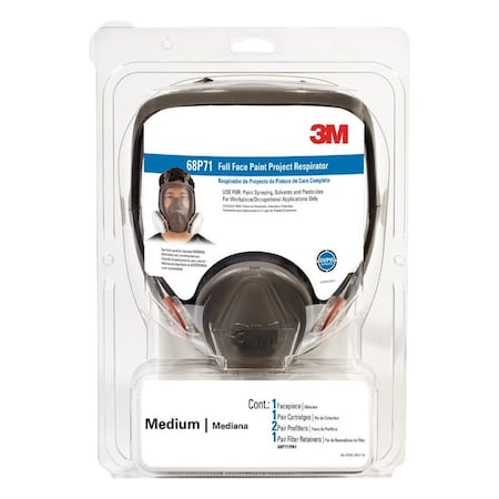 Scotch 3M P95 Paint Project Full Face Respirator Black M 1 pk 68P71P1-DC